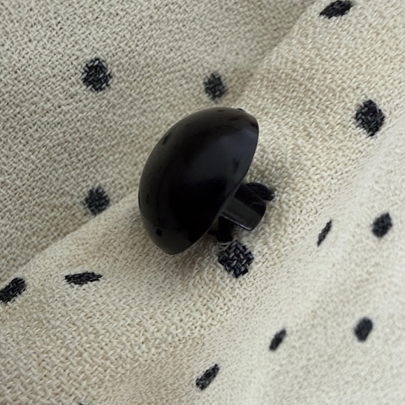 Vintage Young Edwardian by Arpeja Polka Dot Babydoll Mini Dress w/ Flare Sleeves - Picture 13 of 14